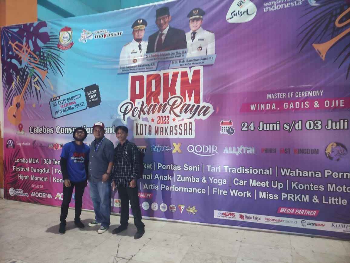 RKM (Pekan Raya Kota Makassar), Gelar malam meriah dengan tujuan tingkatkan kualitas perekonomian pasca pandemi, ide-ide pemuda Kota Makassar dengan datangkan artis-artis daerah dan Ibukota yang berlangung selama 10 hari, sejak tanggal 24-3 Juli, Minggu (26/06/2022).