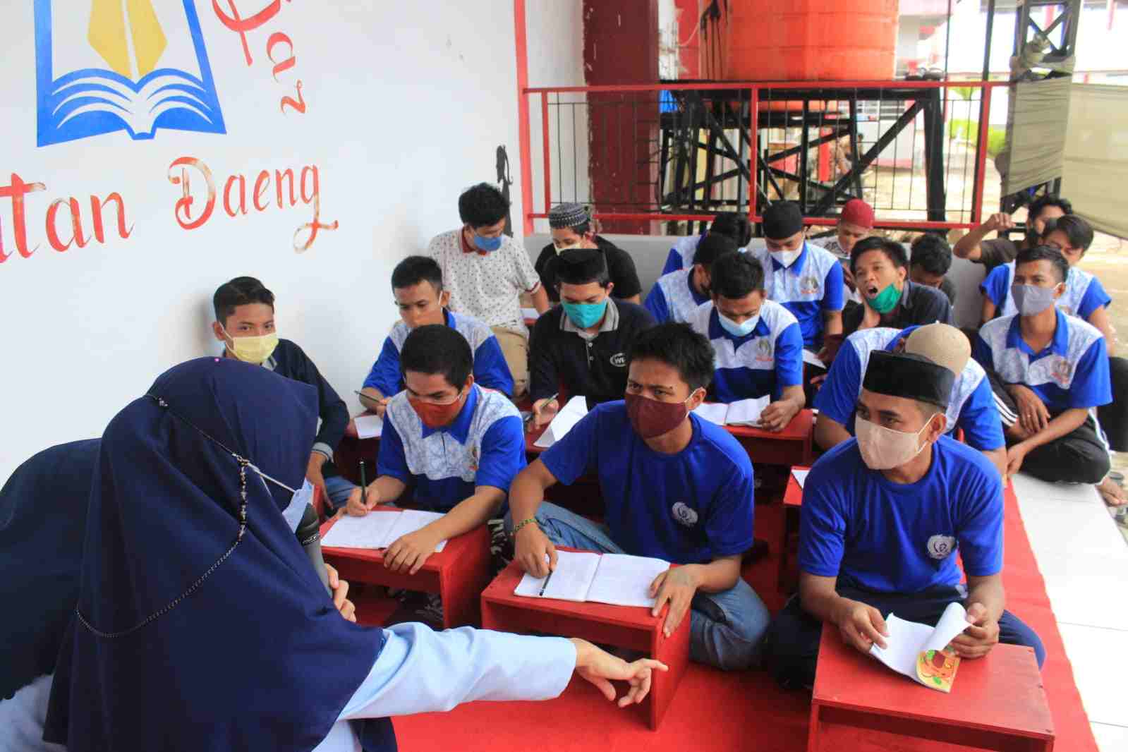Proses belajar warga binaan Rutan Kelas 1 Makassar. (Dok/Rutan Kelas 1 Makassar).