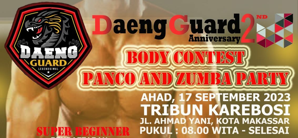 Milad ke-2, Daeng Guard Gelar Body Contest dan Senam Zumba