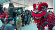 Sambut Imlek, Pertunjukan Barongsai Meriahkan Bandara Sultan Hasanuddin