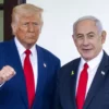 Presiden AS, Donald Trump Bersama Perdana Menteri Israel, Benjamin Netanyahu