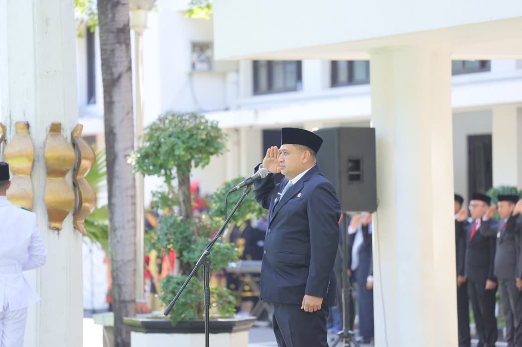Wali Kota Makassar, Munafri Arifuddin, Saat Memimpin Upacara Peringatan Hari Sumpah Pemuda (HSP) ke-97