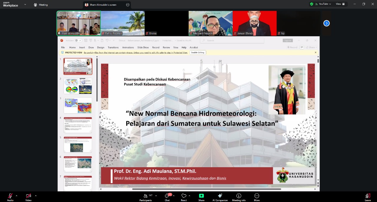 Unhas Bahas Kesiapsiagaan Wilayah Hadapi Risiko Bencana Hidrometeorologi
